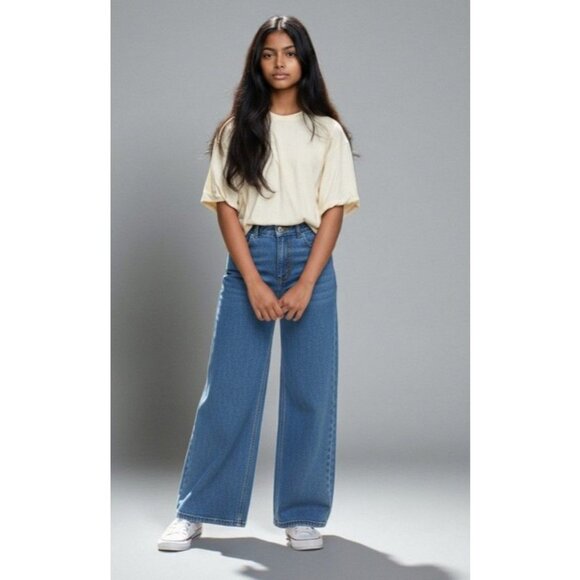 Rewash Wide Leg Traveler Jeans Women’s Size 1/25 Light Wash Comfort Waistband - Picture 1 of 10